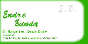 endre bunda business card